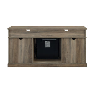 W60FPXDHBGW - Cherrington 60" Tall Highboy Barn Door Fireplace TV Stand