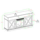 Cherrington 60" Tall Highboy Barn Door Fireplace TV Stand 