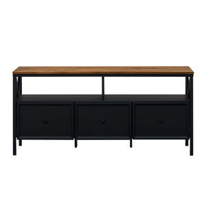 Walker Edison Natalee Farmhouse/Cottage 60" Distressed 3-Drawer TV Console W60NAT3DRBRO