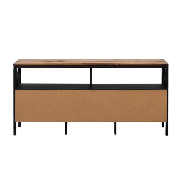 Walker Edison Natalee Farmhouse/Cottage 60" Distressed 3-Drawer TV Console W60NAT3DRBRO