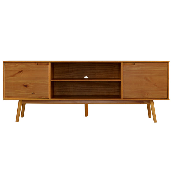 Adair 70" Modern 2 Door Solid Wood TV Stand