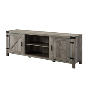 70" Modern Farmhouse TV Stand Grey Wash