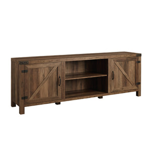 70" Modern Farmhouse TV Stand Rustic Oak