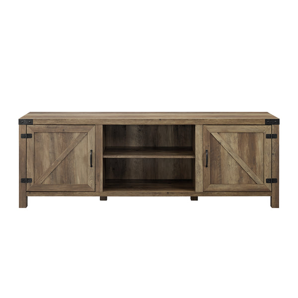 70" Modern Farmhouse TV Stand Rustic Oak