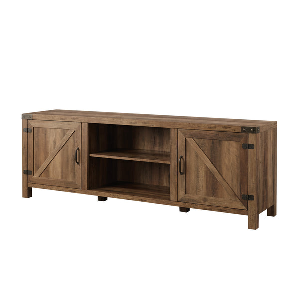 70" Modern Farmhouse TV Stand Rustic Oak