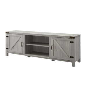 70" Modern Farmhouse TV Stand - Stone Grey
