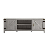 70" Modern Farmhouse TV Stand - Stone Grey