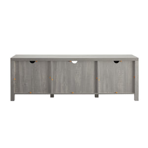 70" Modern Farmhouse TV Stand - Stone Grey