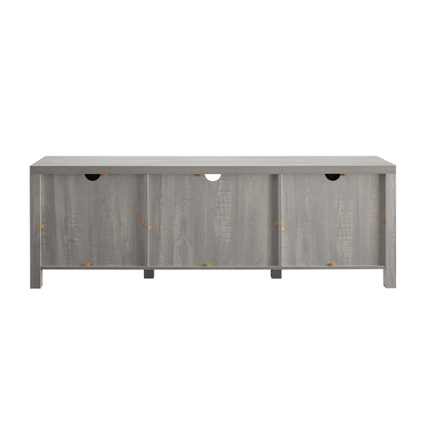 70" Modern Farmhouse TV Stand - Stone Grey