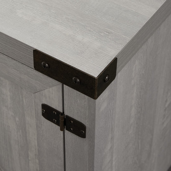 70" Modern Farmhouse TV Stand - Stone Grey