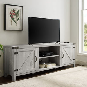 70" Modern Farmhouse TV Stand - Stone Grey