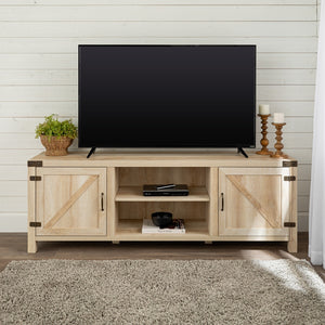 70" Modern Farmhouse TV Stand White Oak