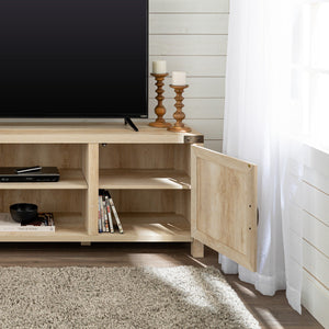 70" Modern Farmhouse TV Stand White Oak