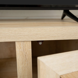 70" Modern Farmhouse TV Stand White Oak