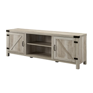 70" Modern Farmhouse TV Stand White Oak