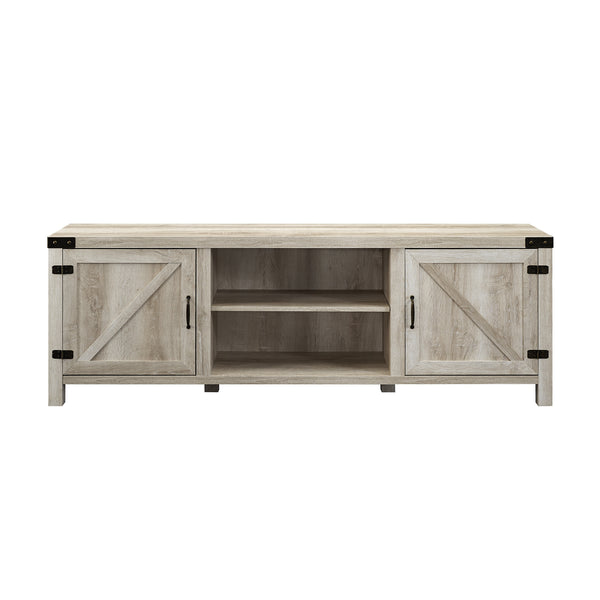 70" Modern Farmhouse TV Stand White Oak