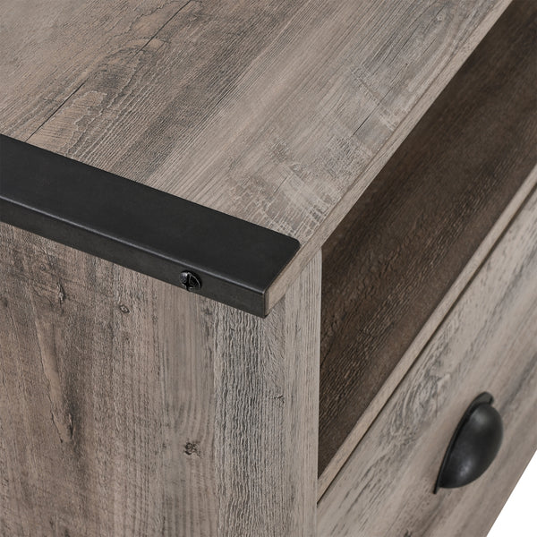 W70CLA4DRGW - Clair 70" Industrial Farmhouse 4-Drawer TV Stand