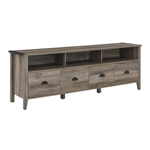 W70CLA4DRGW - Clair 70" Industrial Farmhouse 4-Drawer TV Stand