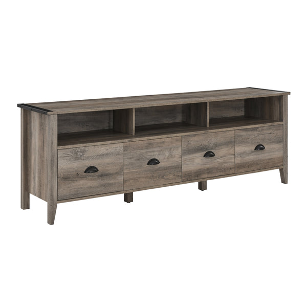 W70CLA4DRGW - Clair 70" Industrial Farmhouse 4-Drawer TV Stand