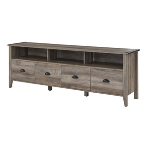 W70CLA4DRGW - Clair 70" Industrial Farmhouse 4-Drawer TV Stand