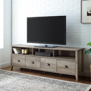 Clair 70" Industrial Farmhouse 4-Drawer TV Stand