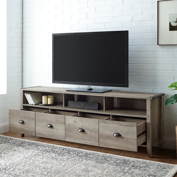Clair 70" Industrial Farmhouse 4-Drawer TV Stand