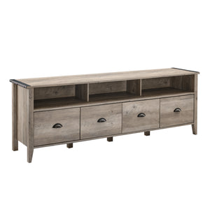 Clair 70" Industrial Farmhouse 4-Drawer TV Stand