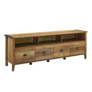 Clair 70" Industrial Farmhouse 4-Drawer TV Stand