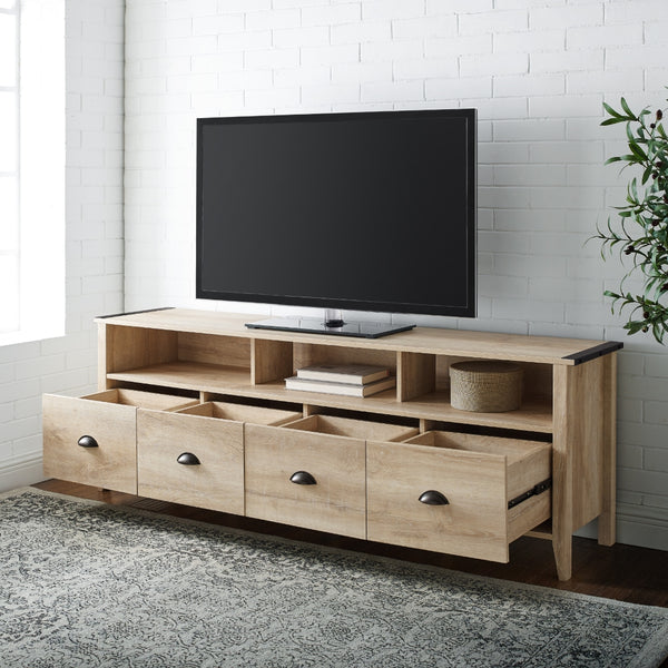 Clair 70" Industrial Farmhouse 4-Drawer TV Stand