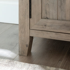 70" Modern Farmhouse Wood TV Stand Grey Wash