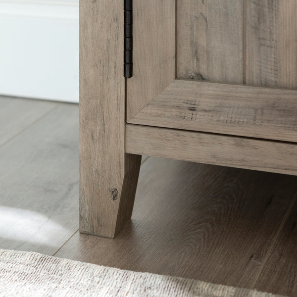 70" Modern Farmhouse Wood TV Stand Grey Wash