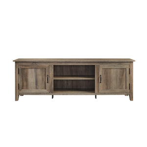 70" Modern Farmhouse Wood TV Stand Grey Wash