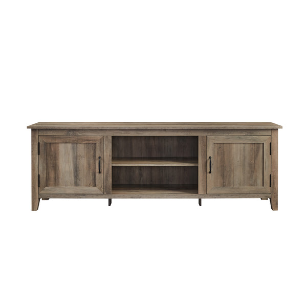 70" Modern Farmhouse Wood TV Stand Grey Wash