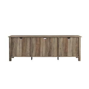 70" Modern Farmhouse Wood TV Stand Grey Wash