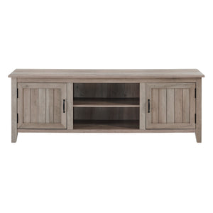 70" Modern Farmhouse Wood TV Stand Grey Wash