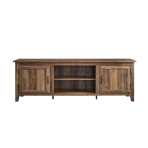 70" Modern Farmhouse Wood TV Stand Rustic Oak