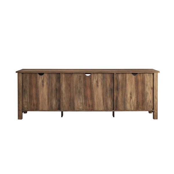 70" Modern Farmhouse Wood TV Stand Rustic Oak