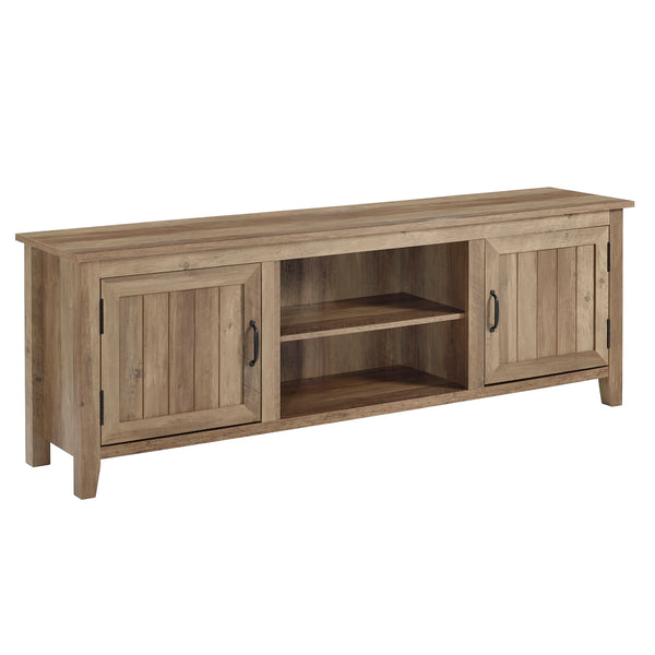 70" Modern Farmhouse Wood TV Stand Rustic Oak
