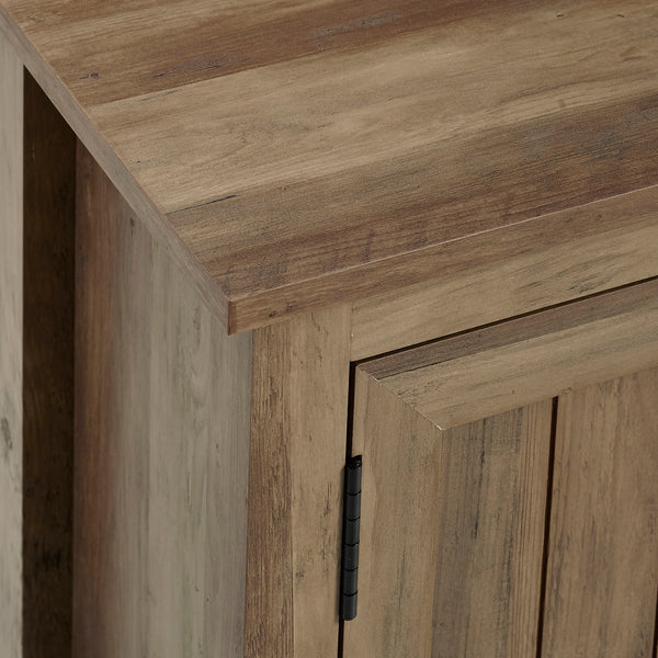 70" Modern Farmhouse Wood TV Stand Rustic Oak