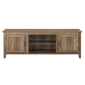 70" Modern Farmhouse Wood TV Stand Rustic Oak