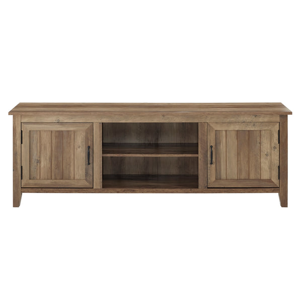 70" Modern Farmhouse Wood TV Stand Rustic Oak