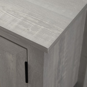 70" Modern Farmhouse Wood TV Stand - Stone Grey