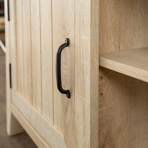 70" Modern Farmhouse Wood TV Stand White Oak