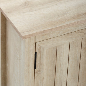 70" Modern Farmhouse Wood TV Stand White Oak