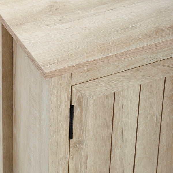 70" Modern Farmhouse Wood TV Stand White Oak