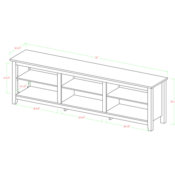 70" Rustic TV Stand Driftwood