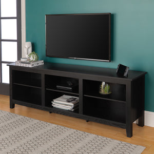 70" Rustic TV Stand Black