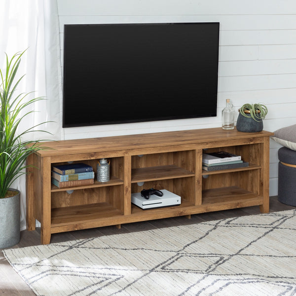 70" Rustic TV Stand Barnwood