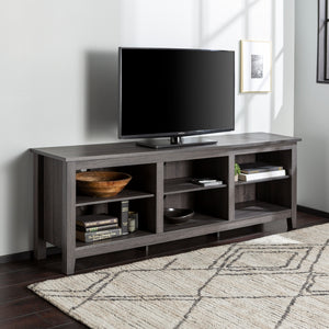 70" Rustic TV Stand Charcoal