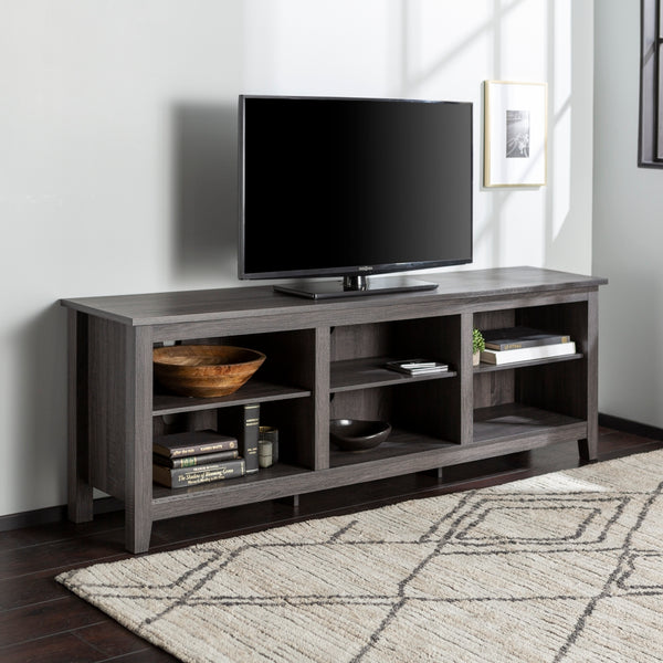 70" Rustic TV Stand Charcoal